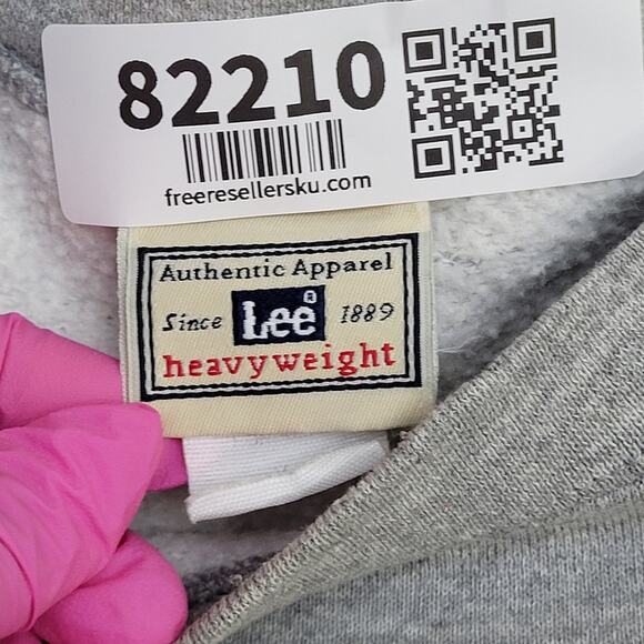 Vintage LEE Basketball Sweatshirt XL 25x25 Boxy White-Plains - Picture 8 of 12